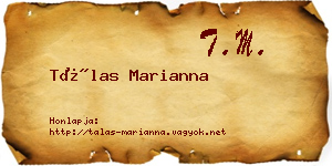 Tálas Marianna névjegykártya